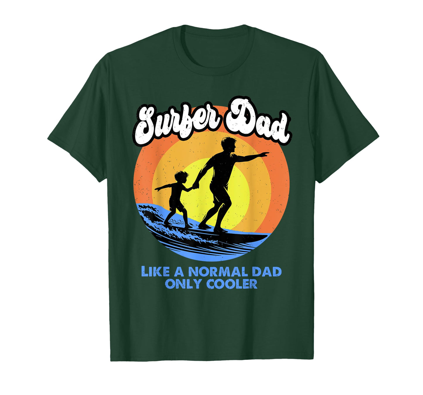 Surfer Dad Fathers Day Surfing Dad Surf Lover Papa Husband T-Shirt