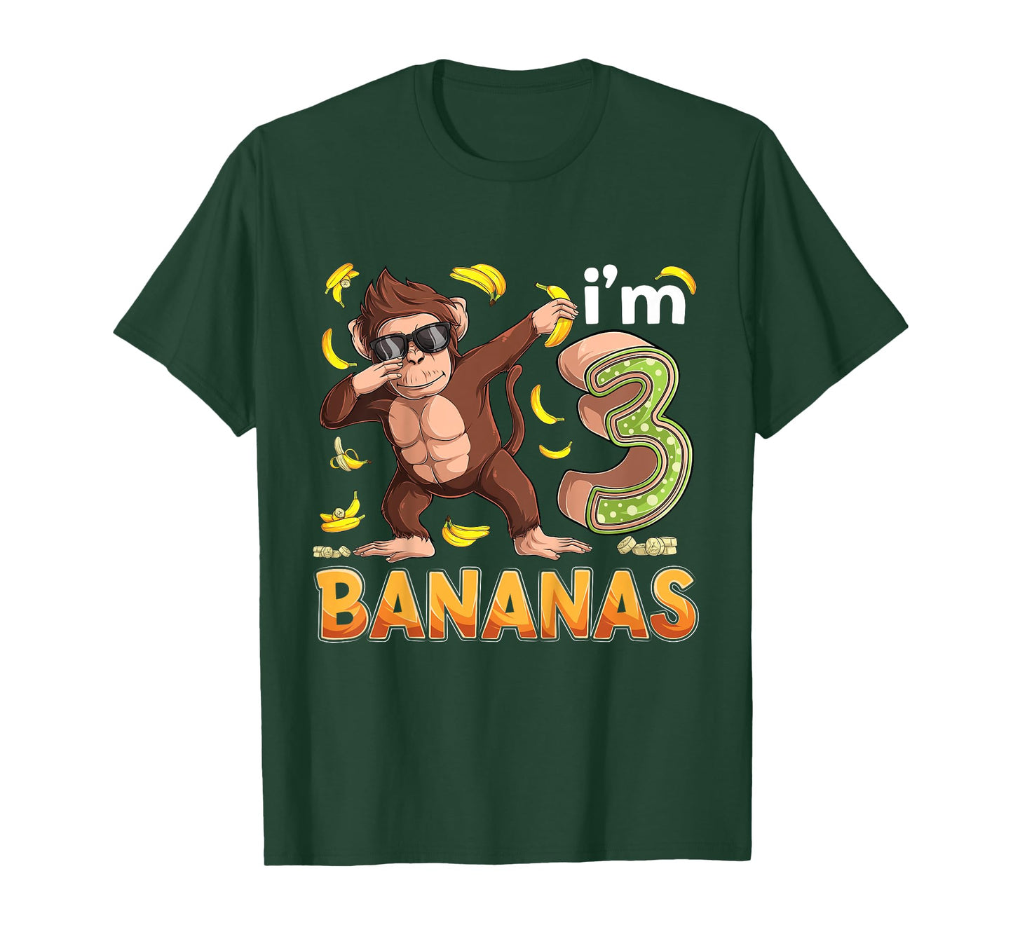 3 Year Old Monkey Birthday Safari Jungle Animal 3rd B-day T-Shirt