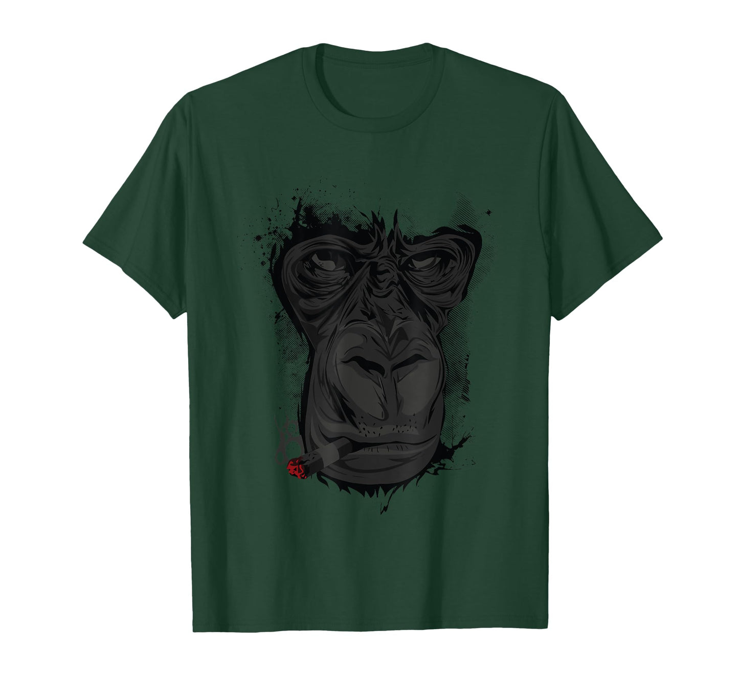 Angry Gorilla Shirt Graphic Ape Cigar Smoking Monkey Gift T-Shirt