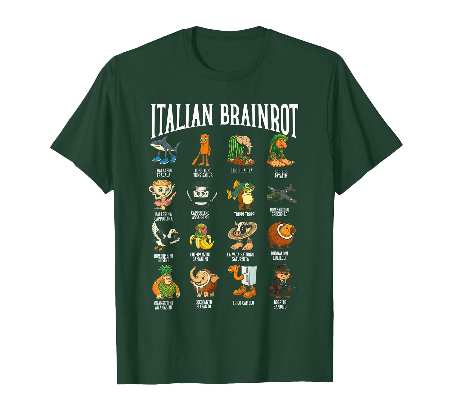 Italian Brainrot Ballerina Assassino Character Meme Mix T-Shirt
