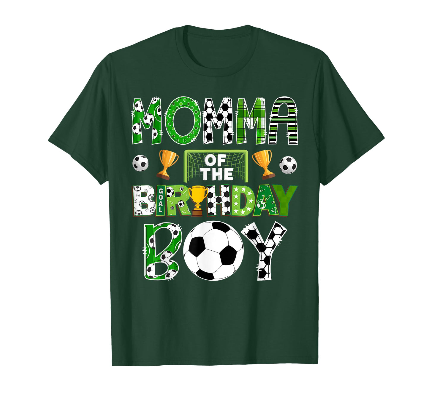 Momma Of The Birthday Boy Soccer Player Game Day T-Shirt