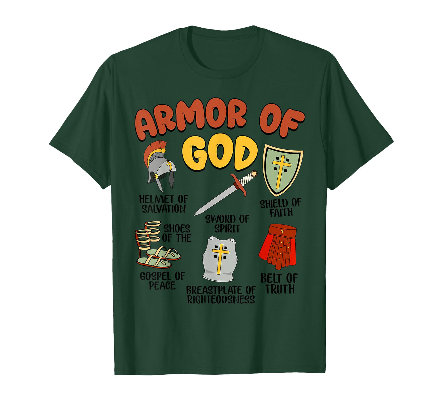 Christian Boys Armor of God Jesus Christ is King T-Shirt