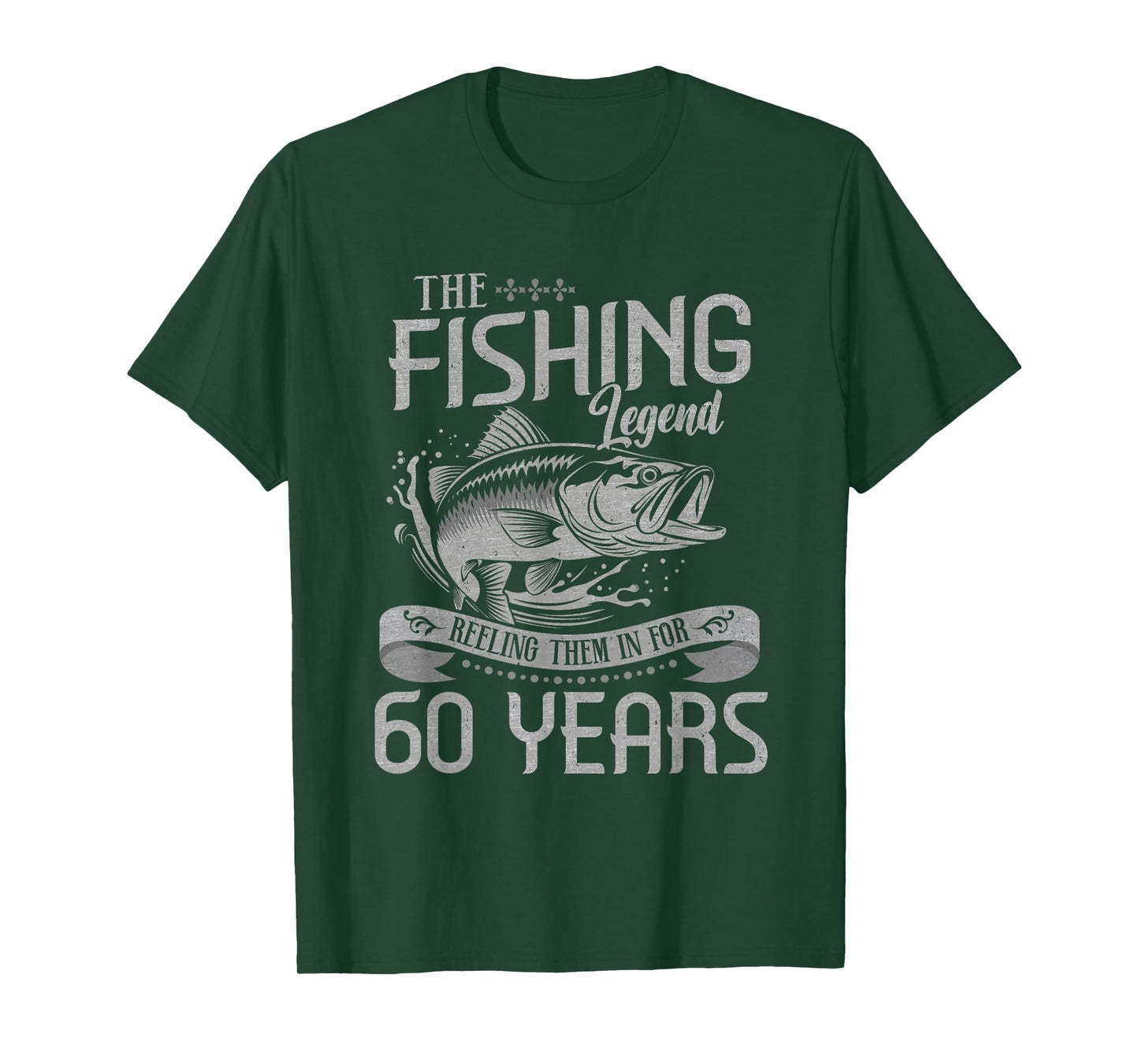 Fishing Legend 60 Years Old Gift Fisherman 60th Birthday Men T-Shirt