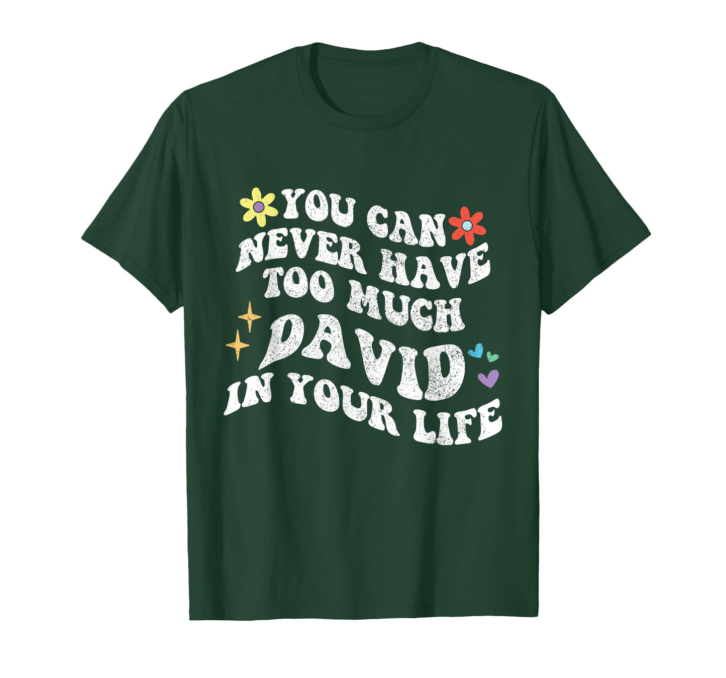 Retro Groovy You Can Never Have Too Much DAVID In Your Life T-Shirt