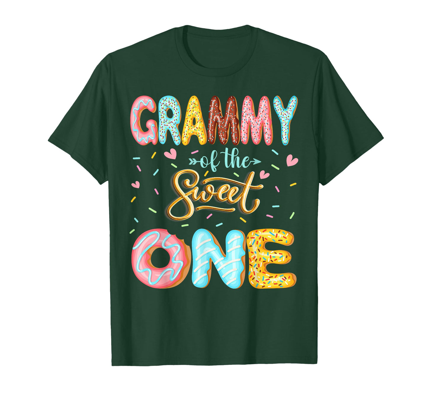 Grammy Of The Sweet One 1St Birthday Girl Donut Lover T-Shirt