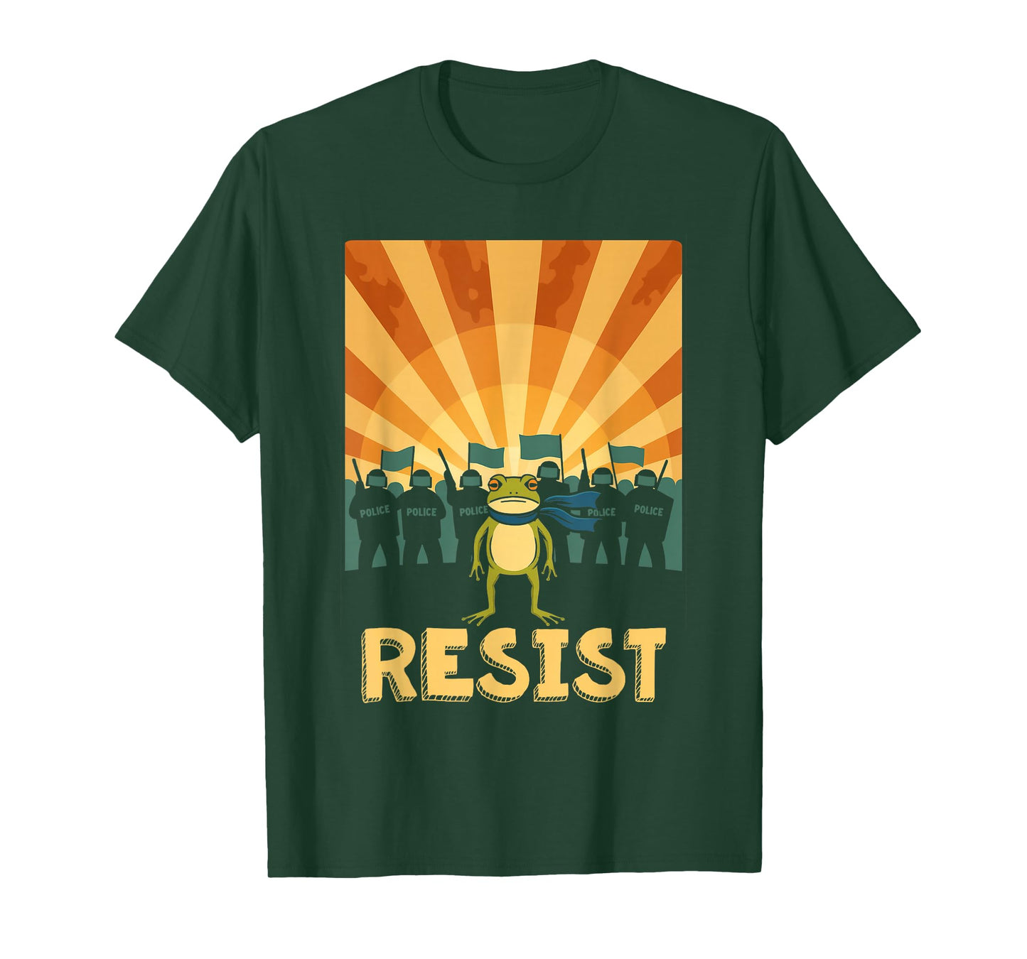 Funny Resist Portland Frog Protest T-Shirt