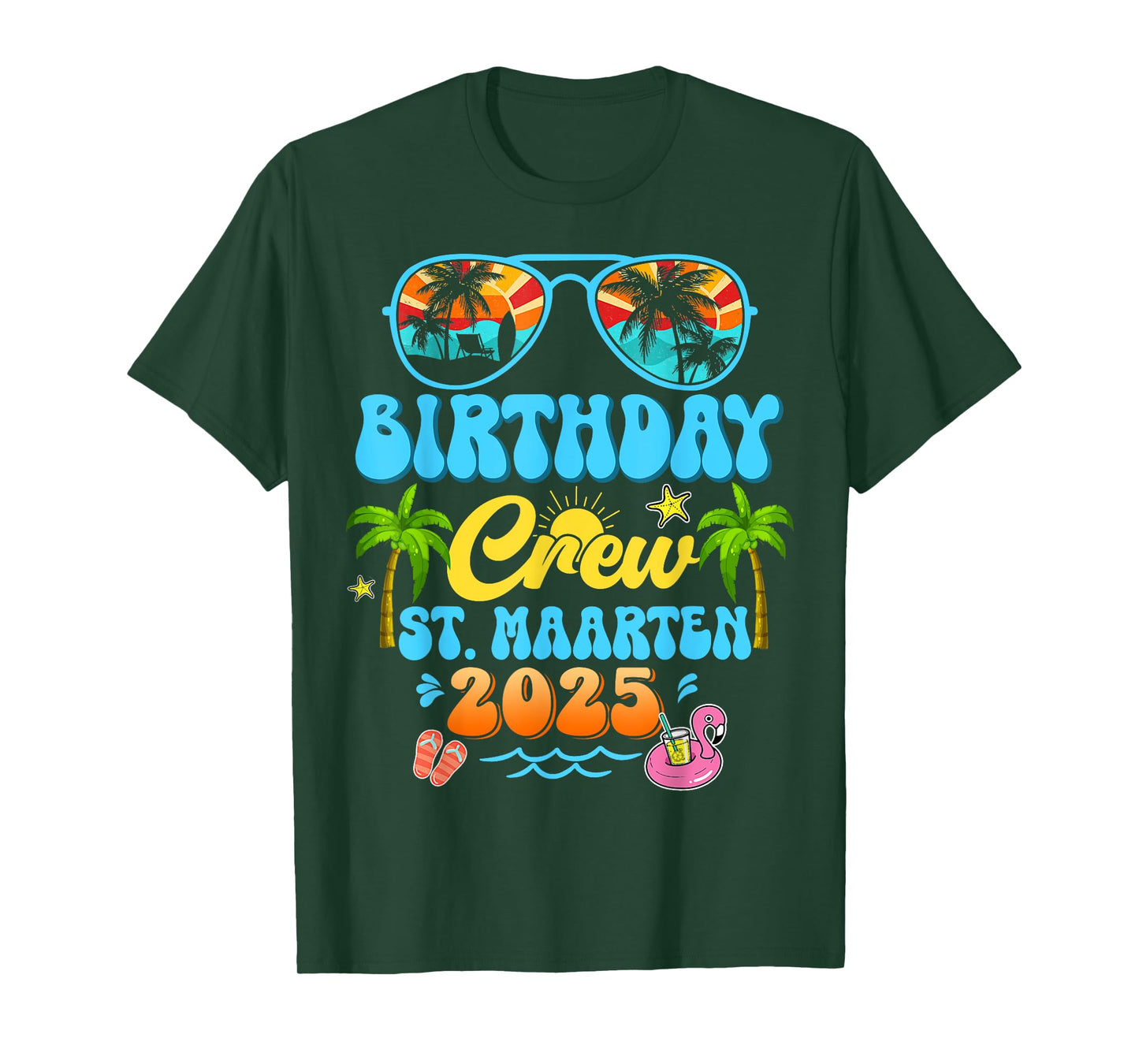 St. Maarten Birthday Crew Vacation Cruise 2025 Summer Trip T-Shirt