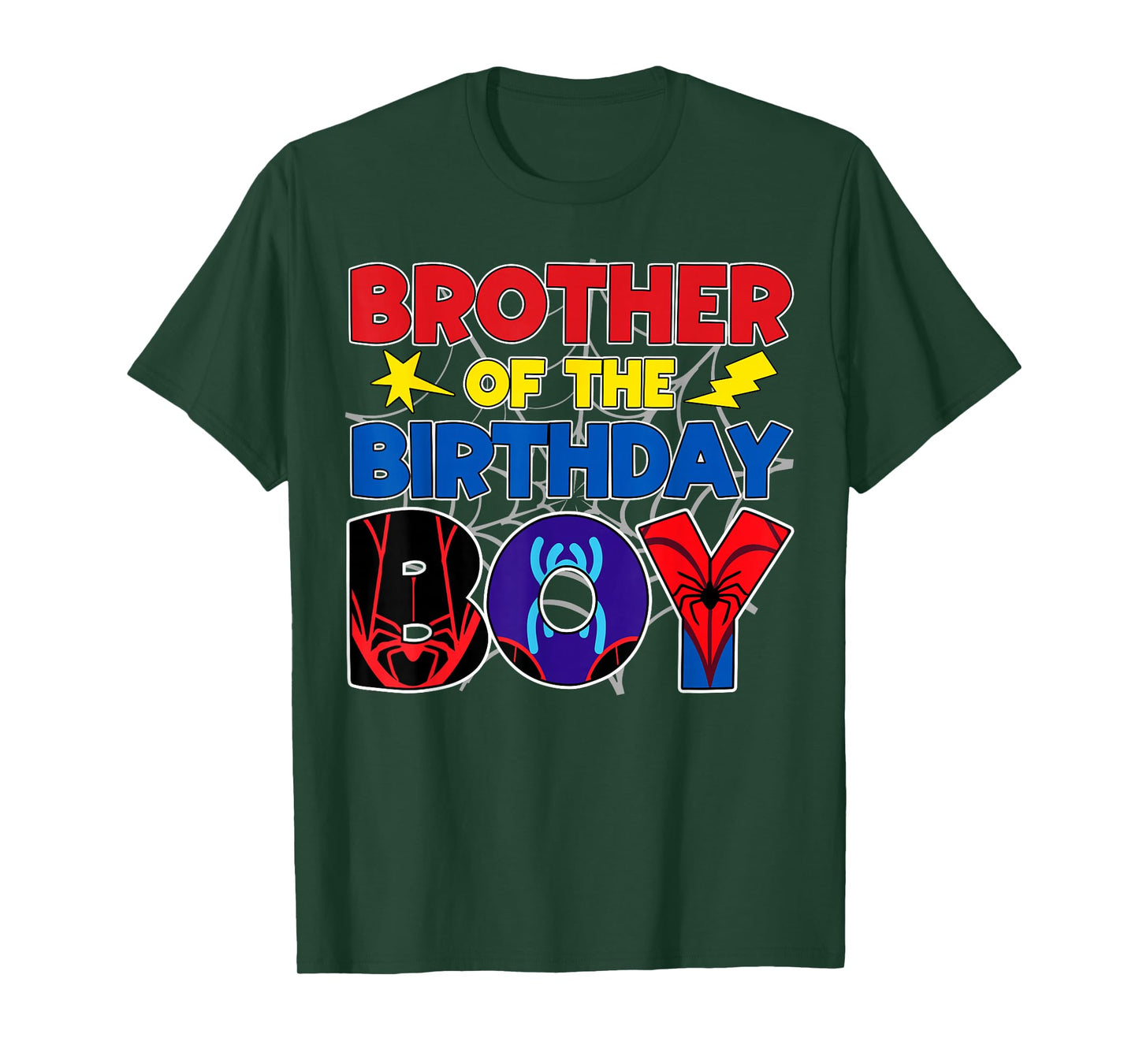Brother Of The Birthday Boy Matching Spider Family Birthday T-Shirt