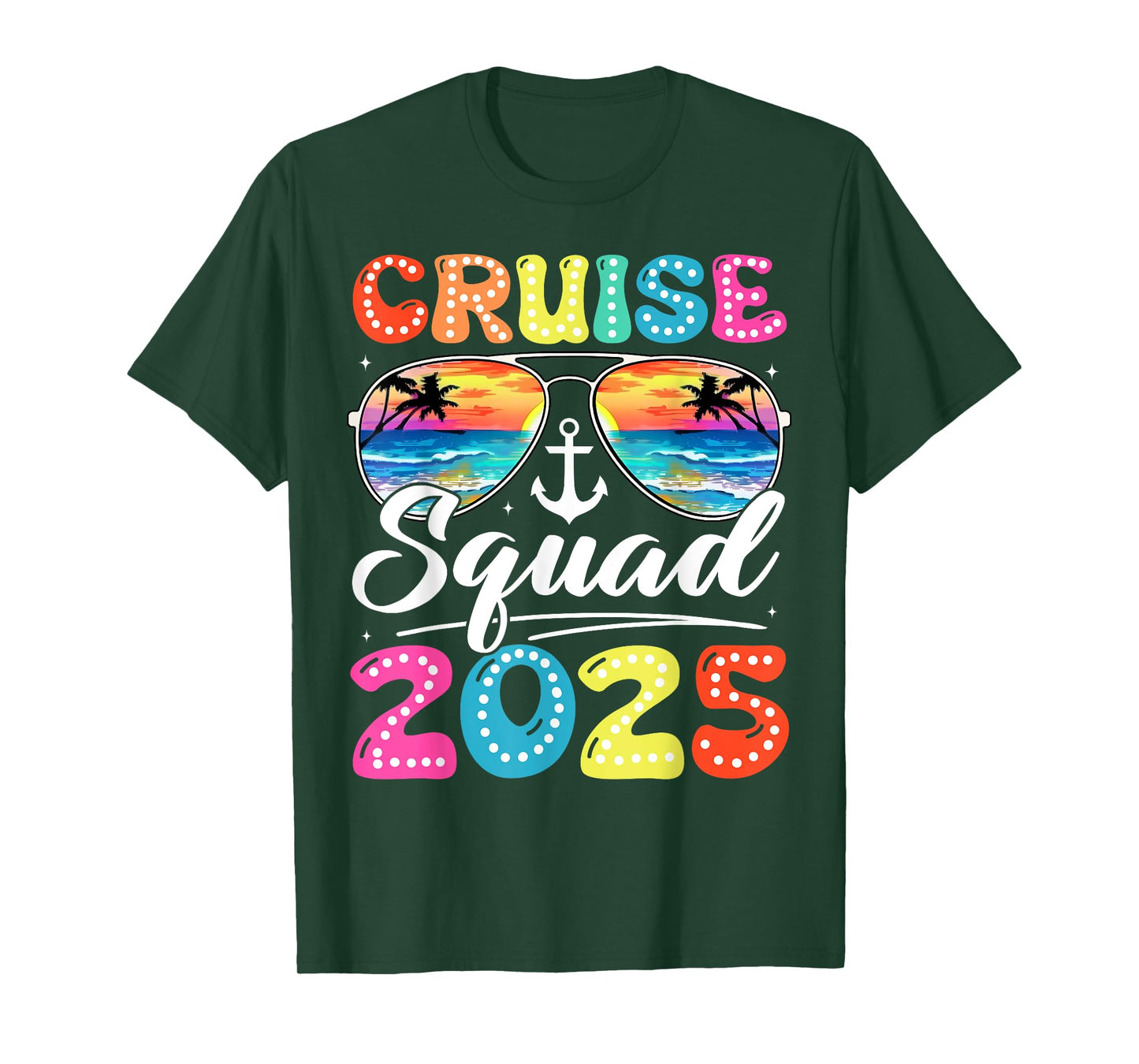 Cruise Squad 2025 Family Friends Vacation Cruising Groovy T-Shirt