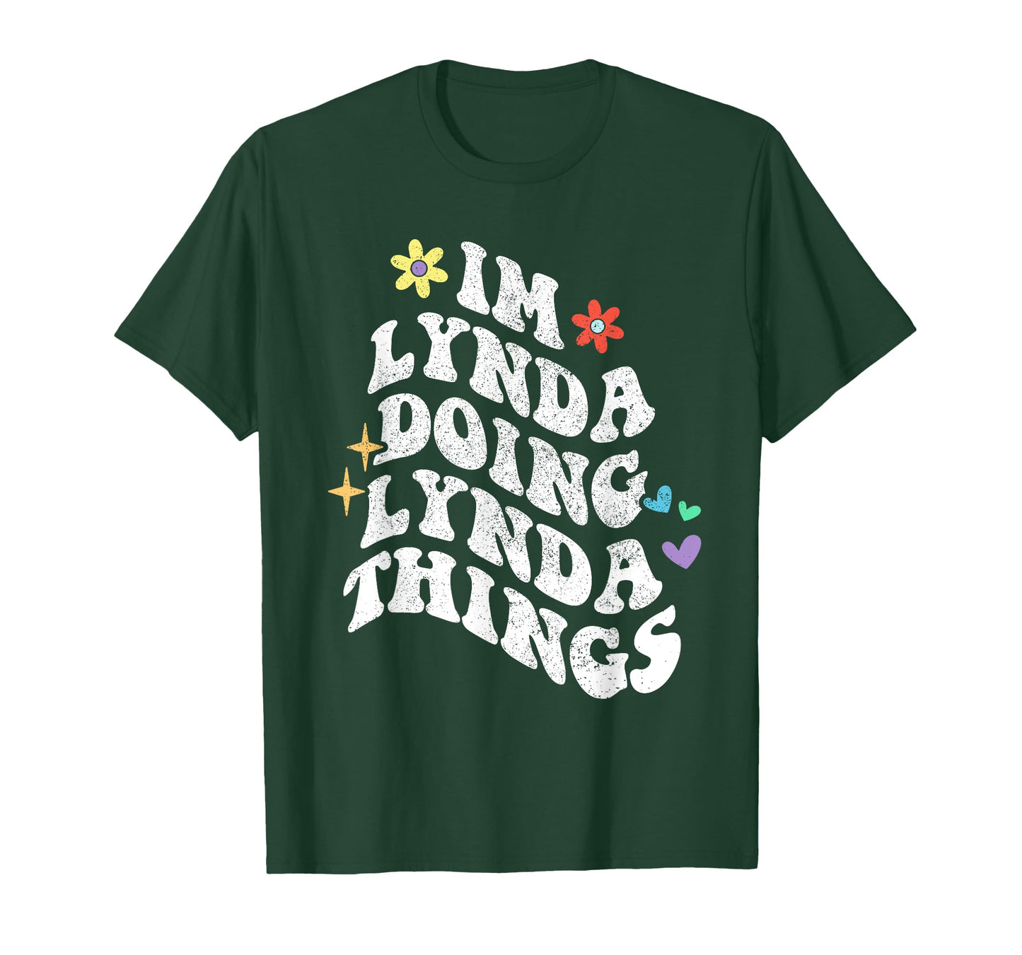 Retro Groovy Im Lynda Doing Lynda Things Funny Mother's Day T-Shirt