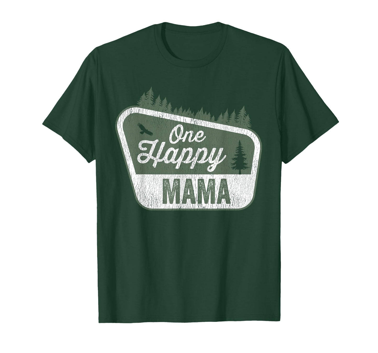 One Happy Mama Matching Family Birthday Party Camping T-Shirt