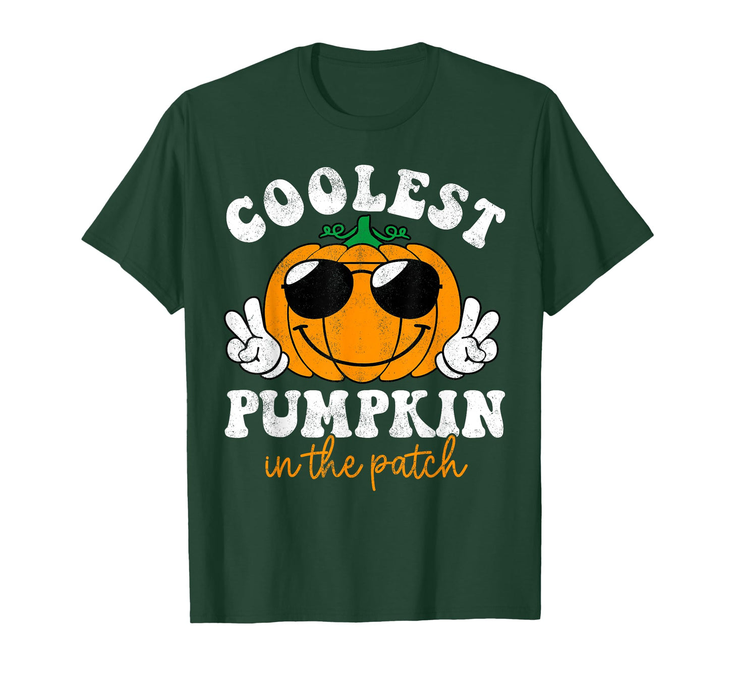 Groovy Coolest Pumpkin In The Patch Halloween Toddler Boys T-Shirt