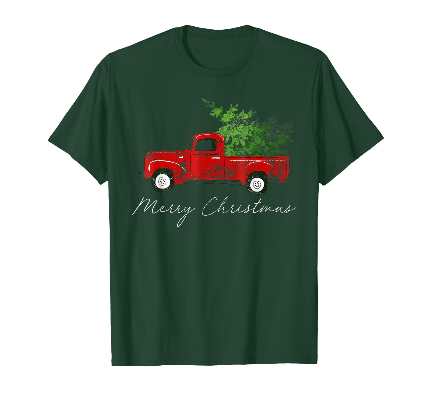 Vintage Wagon Christmas T-Shirt - Tree On Car Xmas Vacation T-Shirt