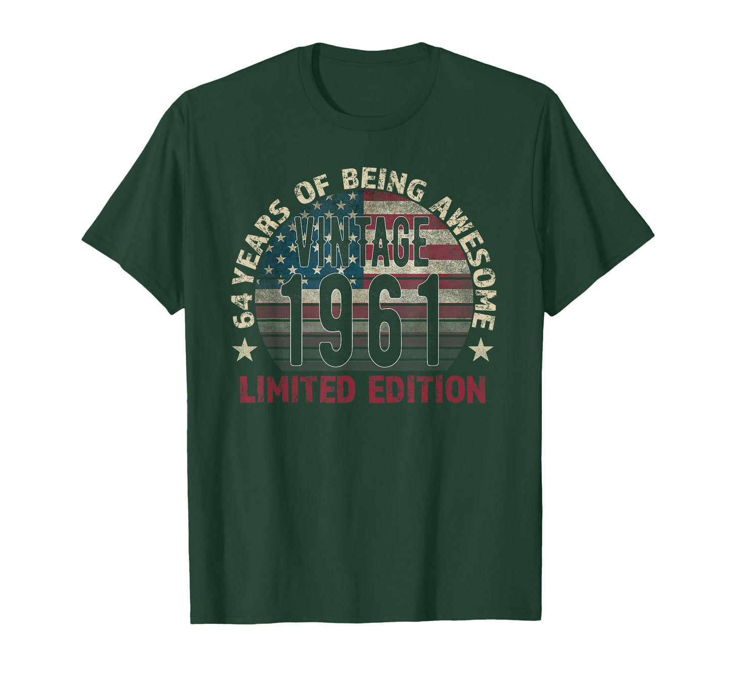 64th Birthday Gift men Vintage born 1961 turning 64 Year Old T-Shirt
