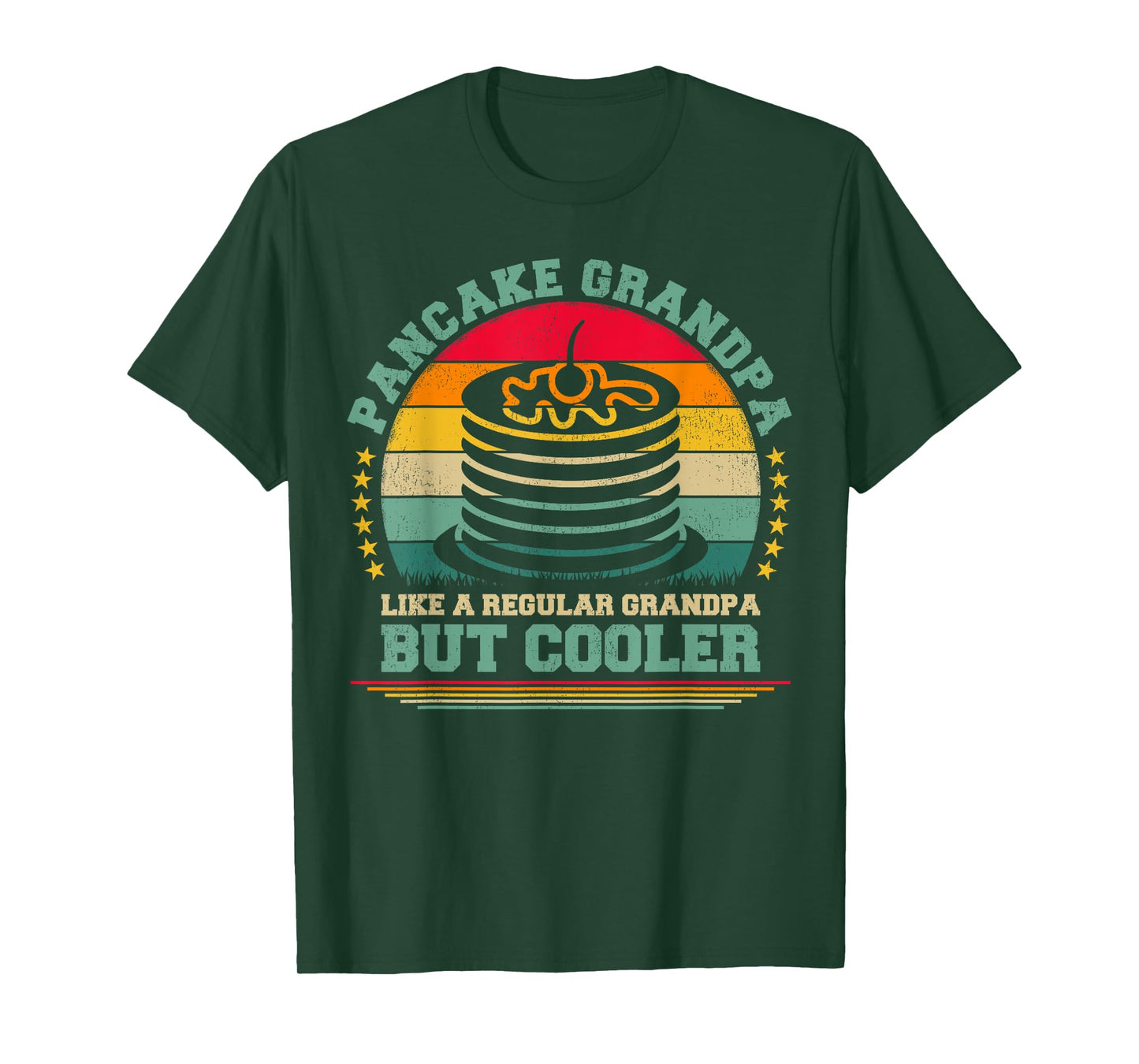 Pancake Lover Funny Vintage Pancake Grandpa Father's Day T-Shirt