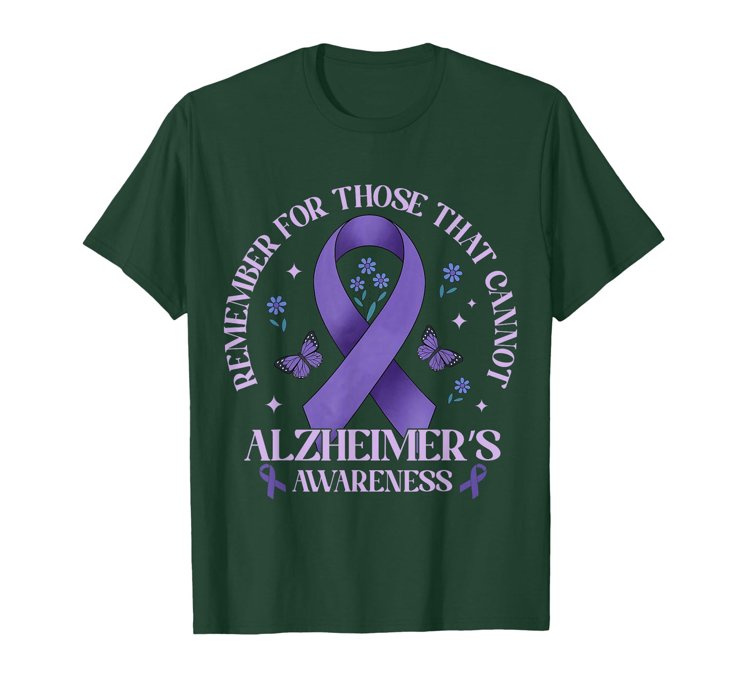 Remember for Those That Cannot Purple Ribbon ALZ Alzheimers T-Shirt