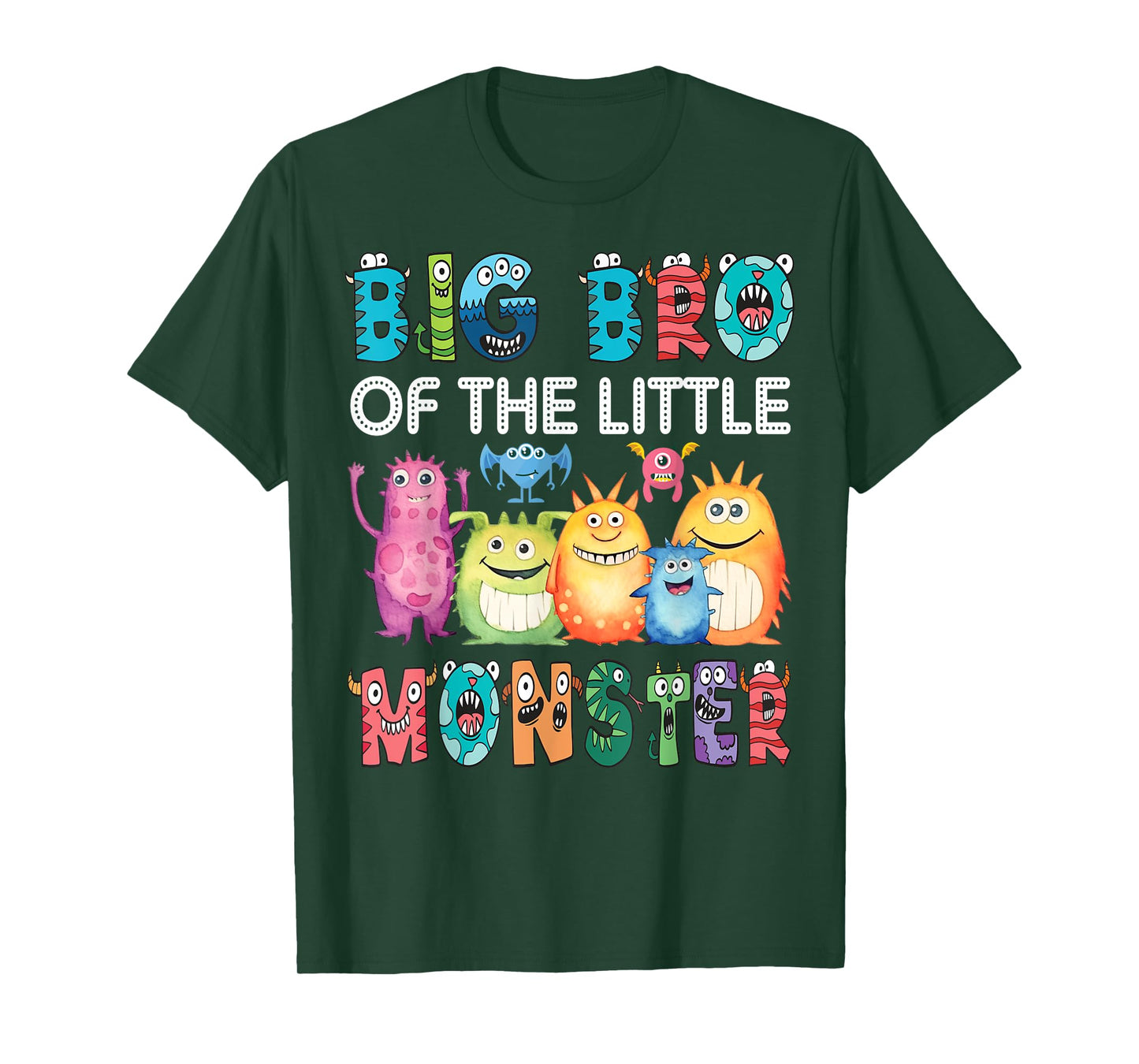 Big Bro Of The Little Monster Kids 1St Birthday Party T-Shirt