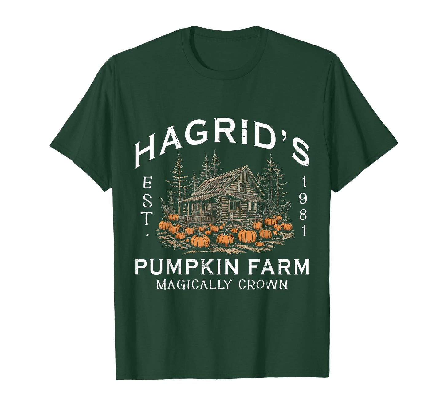 Hagrids Pumpkins Farm Grown Halloween Magical Rustic Autumn T-Shirt