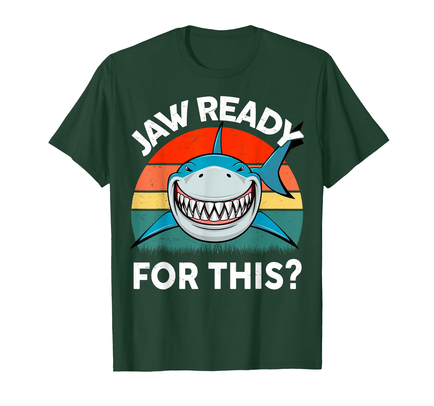 Funny Shark-Shirt Jaw Ready For This? Great White Shark Kids T-Shirt
