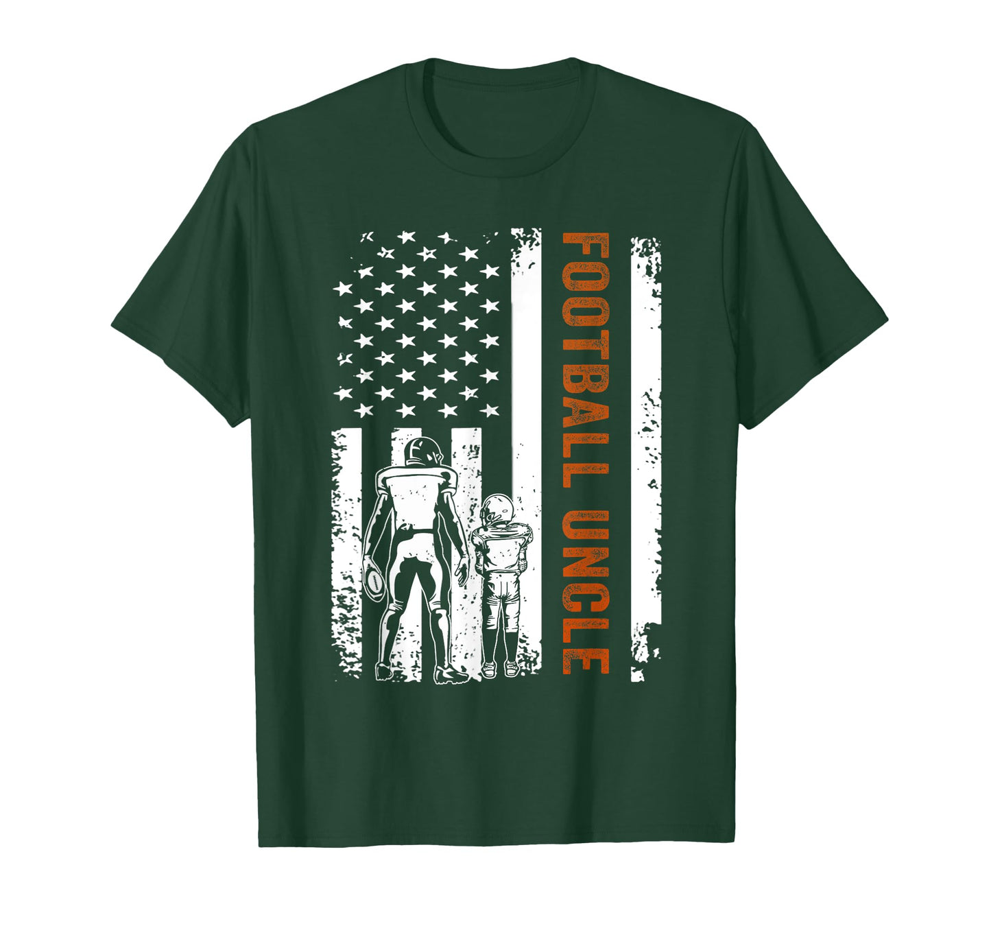 Football Uncle Flag American Gift football Dad T-Shirt