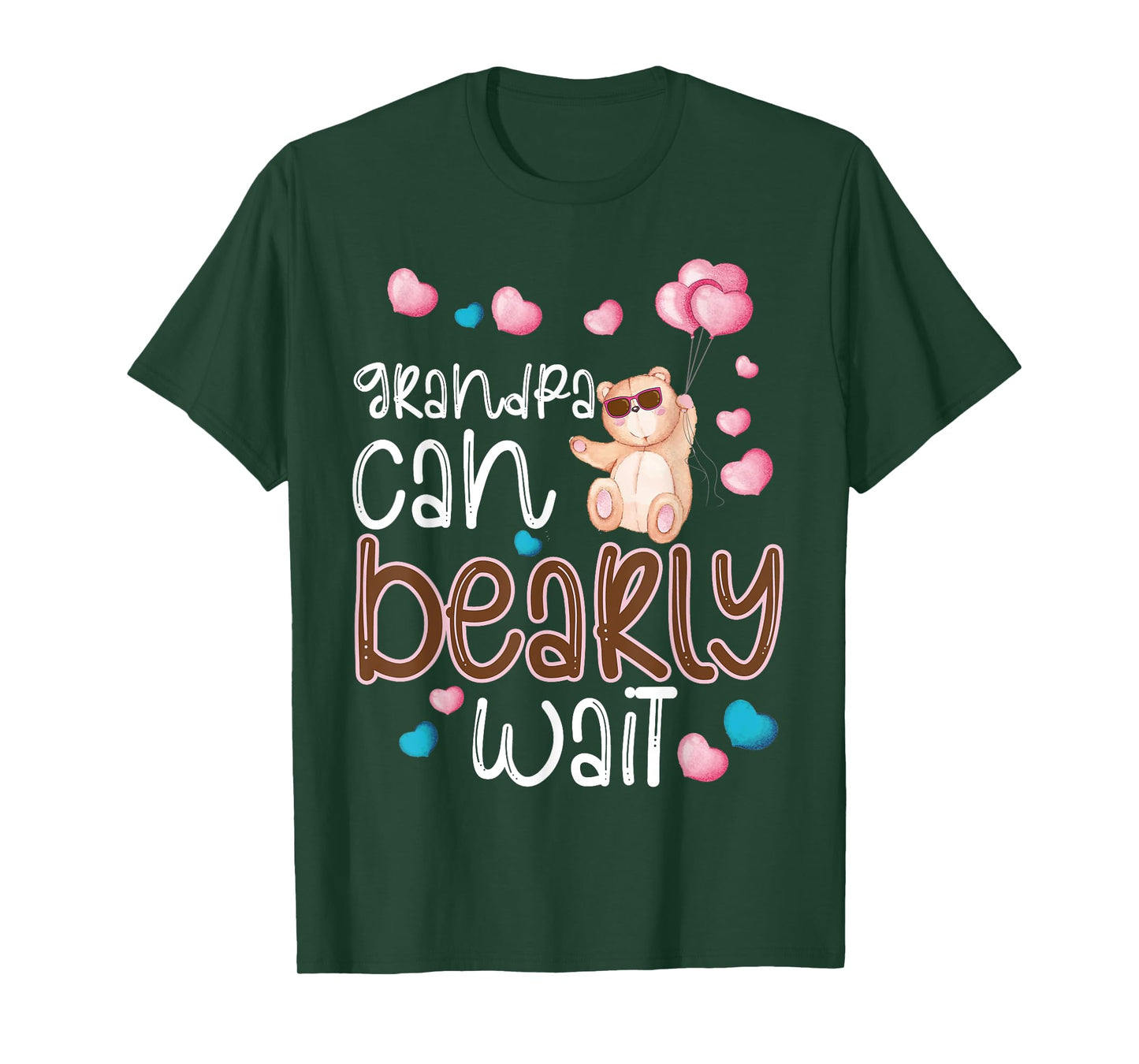 Grandpa Can Bearly Wait Gender neutral baby shower Party T-Shirt