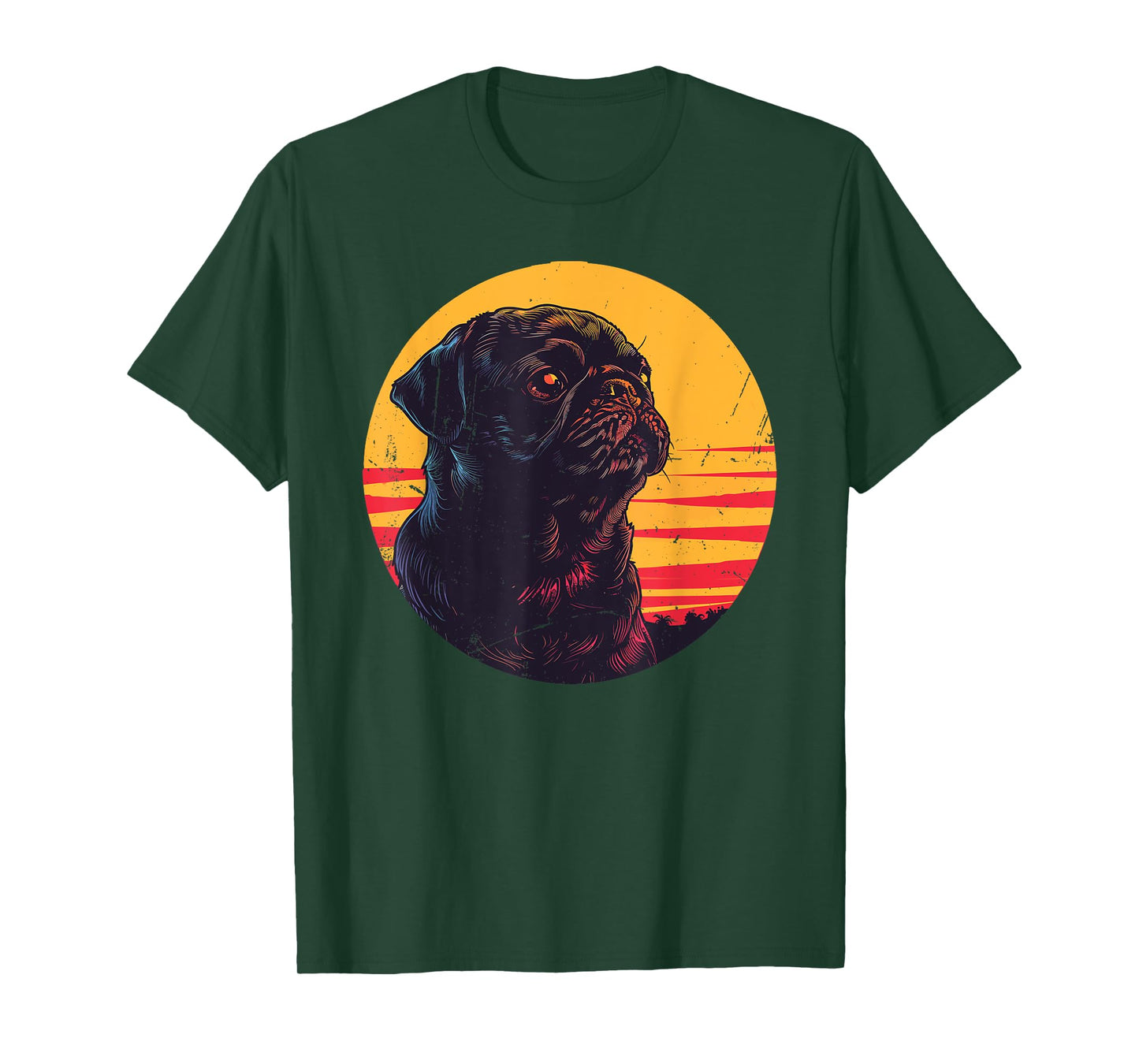 Retro Vintage Pug Christmas Birthday Gift Pug Dog Owner T-Shirt for Men Women Kids