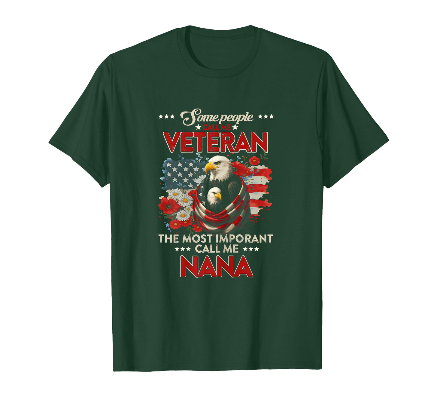 US Veteran Female T shirt | Call Me Nana and Veteran T-Shirt