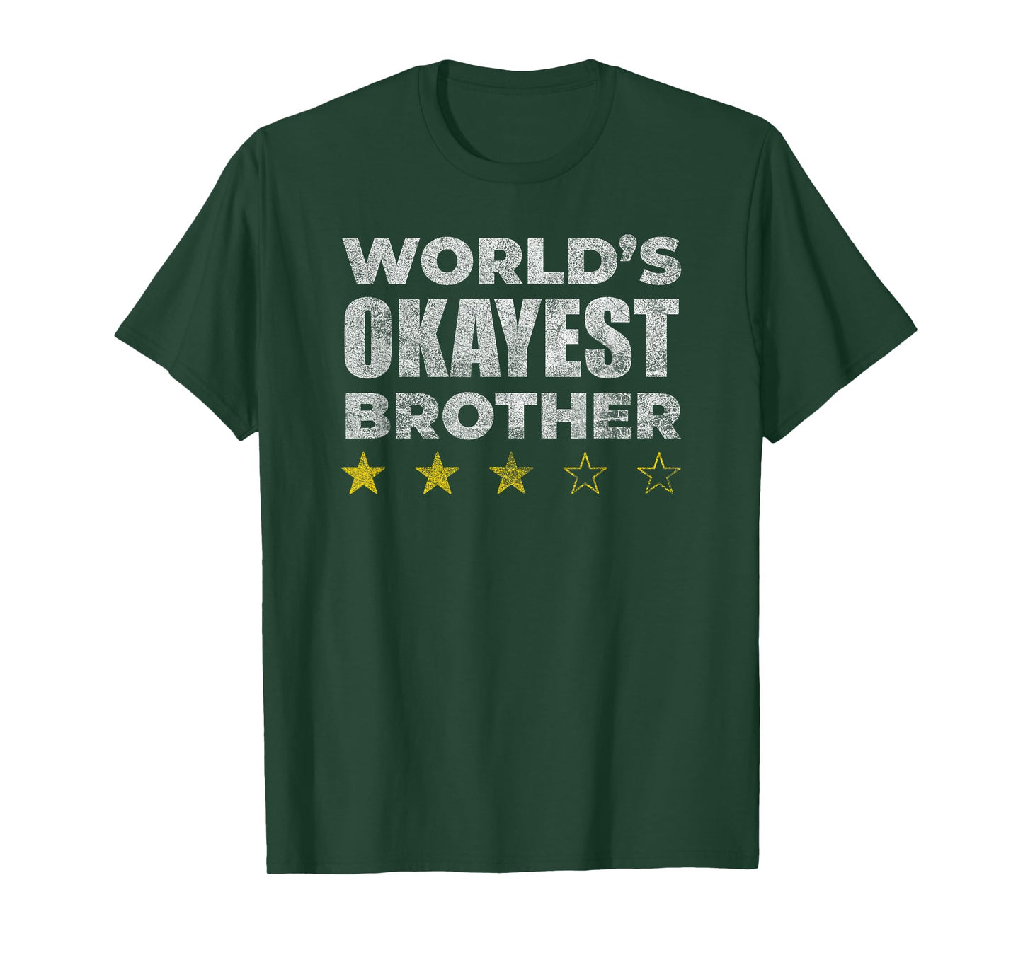 Funny Worlds Okayest Brother - Vintage Style T-Shirt