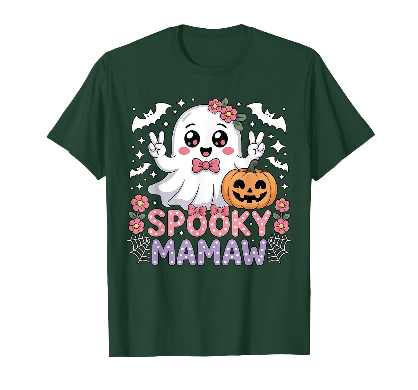 Groovy Spooky Mamaw Women Men Boys Girls Happy Halloween T-Shirt