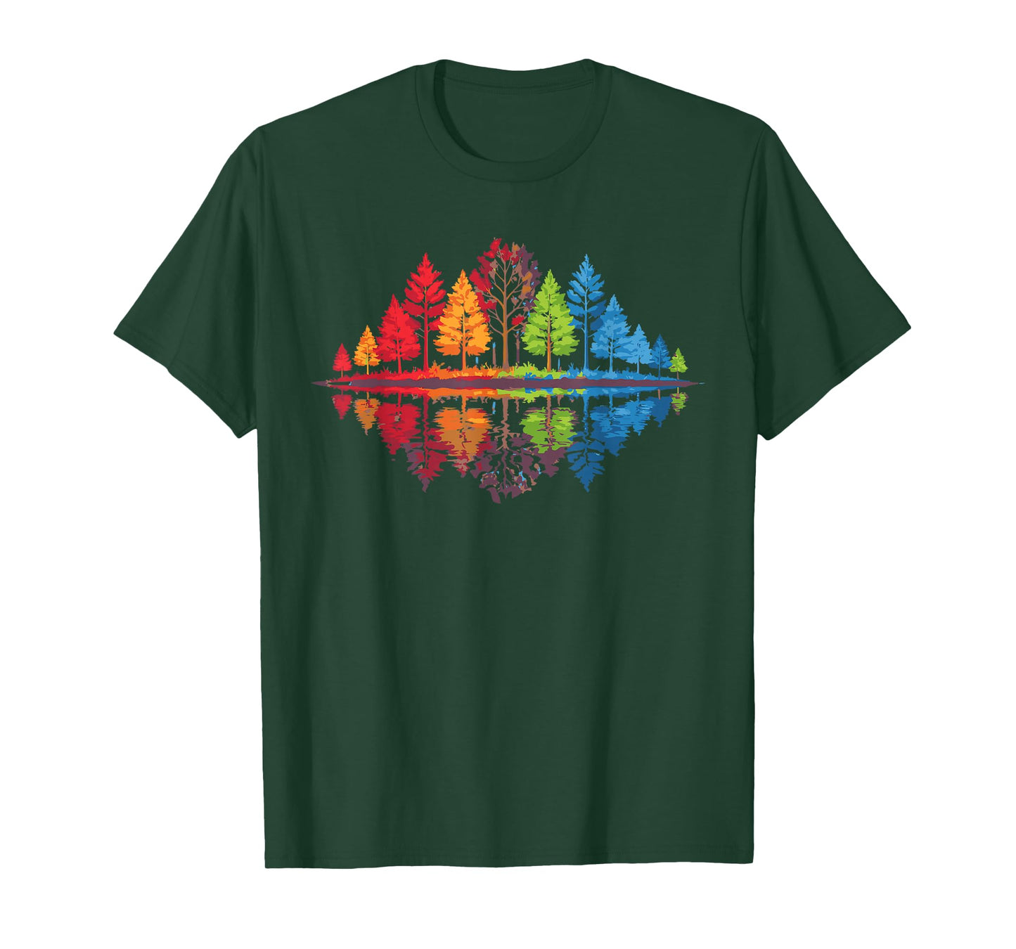 Nature Reflection Forest Trees Outdoor Wildlife T-Shirt