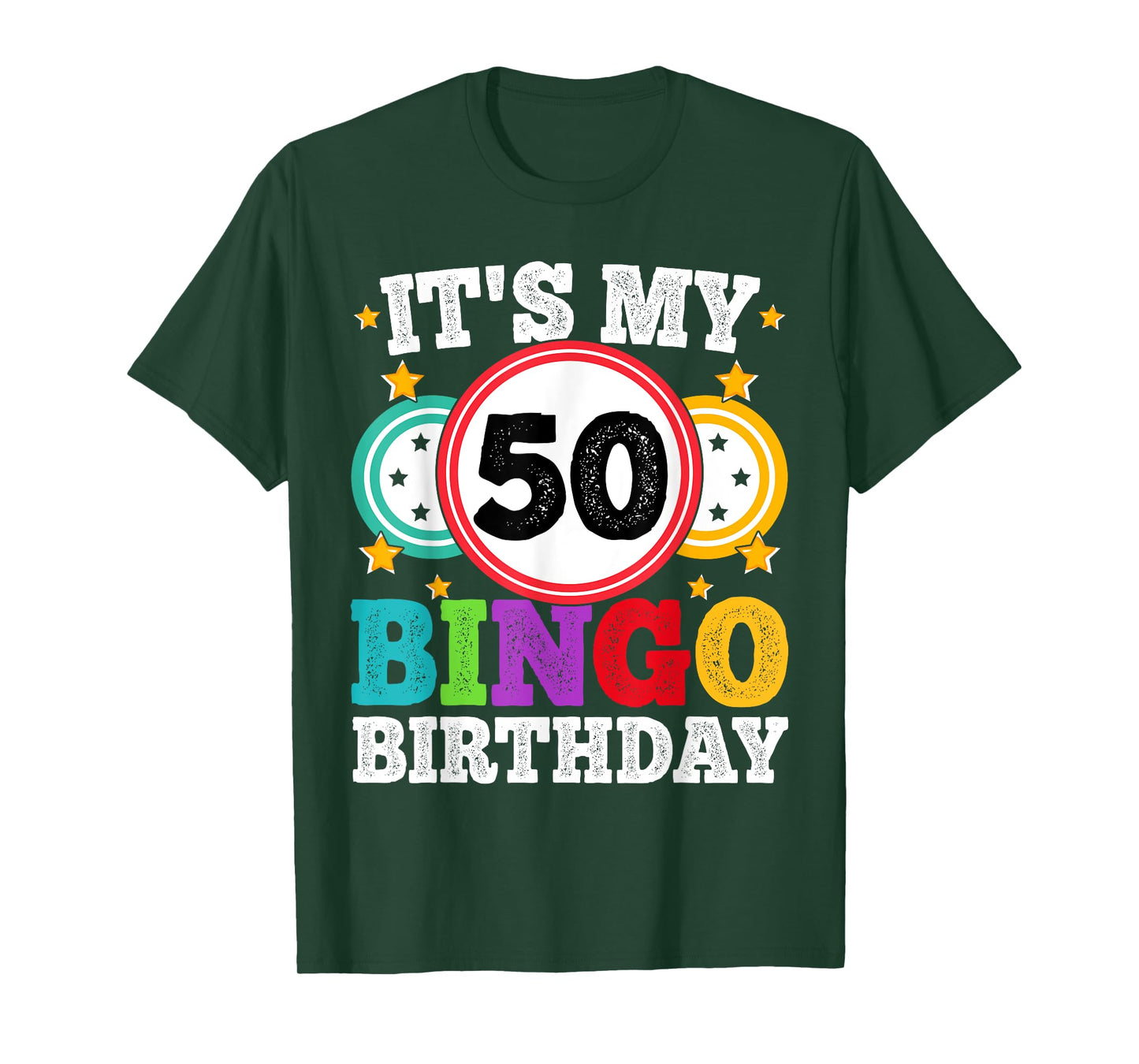 Bingo 50th Birthday Its My 50 Bingo Birthday Men Women Funny T-Shirt