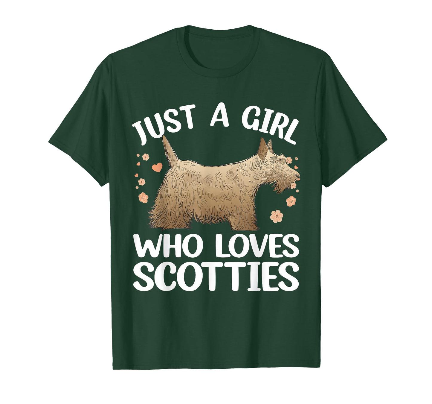 Funny Scottish Terrier Art For Girls Women Scottie Dog Lover T-Shirt
