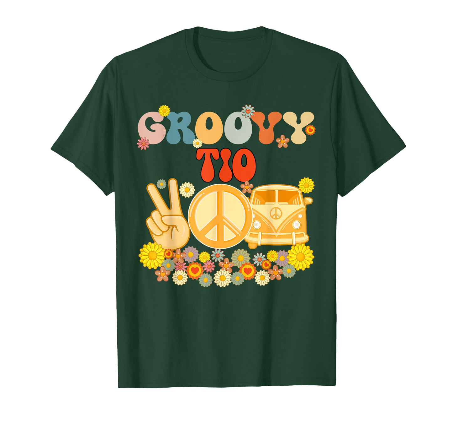 Groovy Tio Retro Matching Family Baby Shower Father's Day T-Shirt