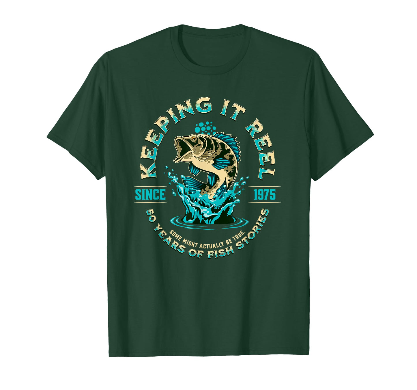 Funny 50th Birthday Fishing Keeping it Reel since 1975 T-Shirt