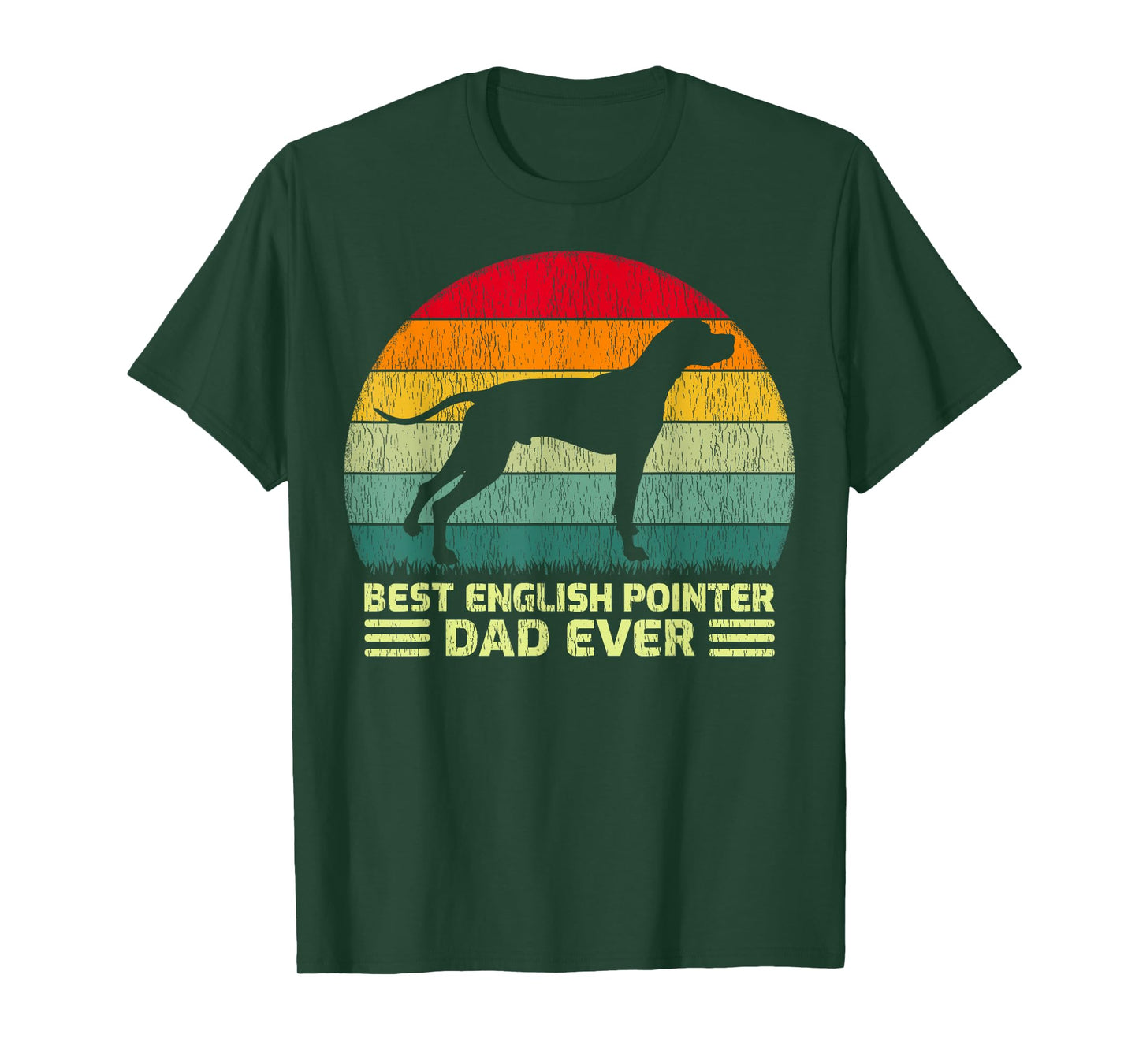 Funny Vintage Best English Pointer Dad Ever Father's Day T-Shirt