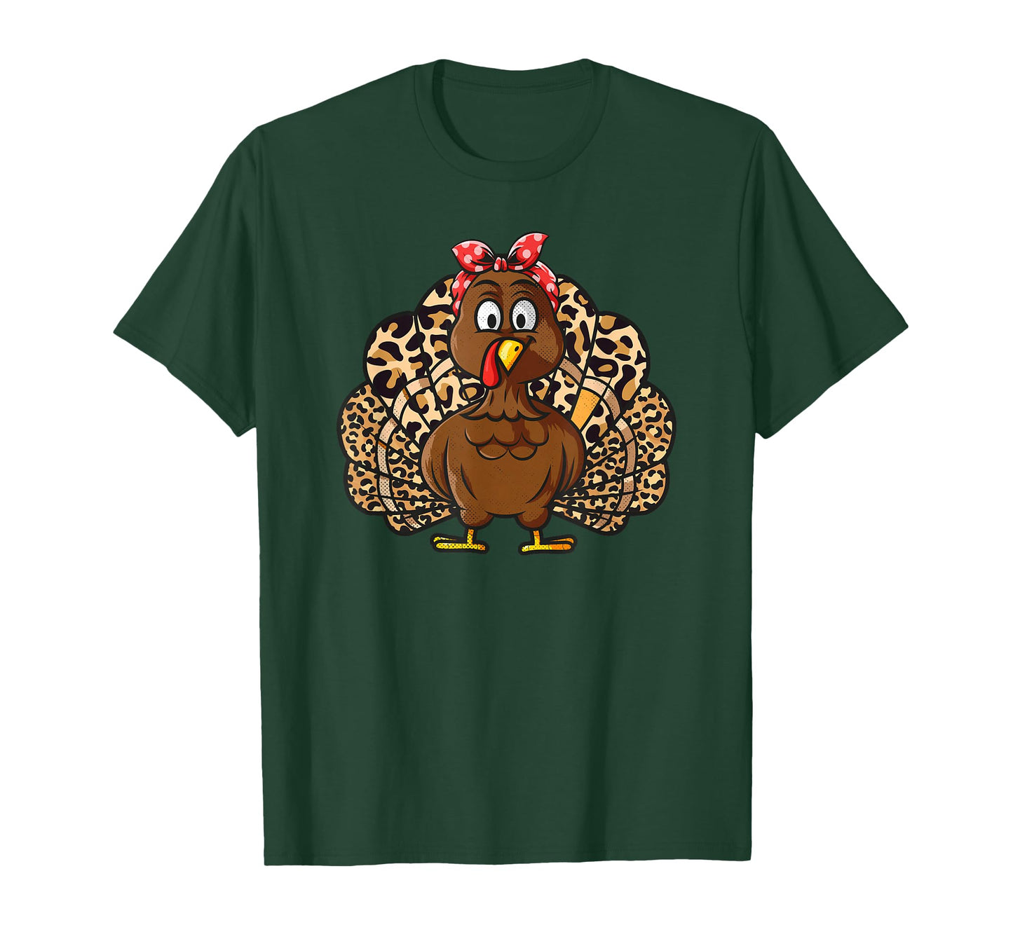 Thanksgiving Leopard Turkey Women Girl Autumn Fall season T-Shirt