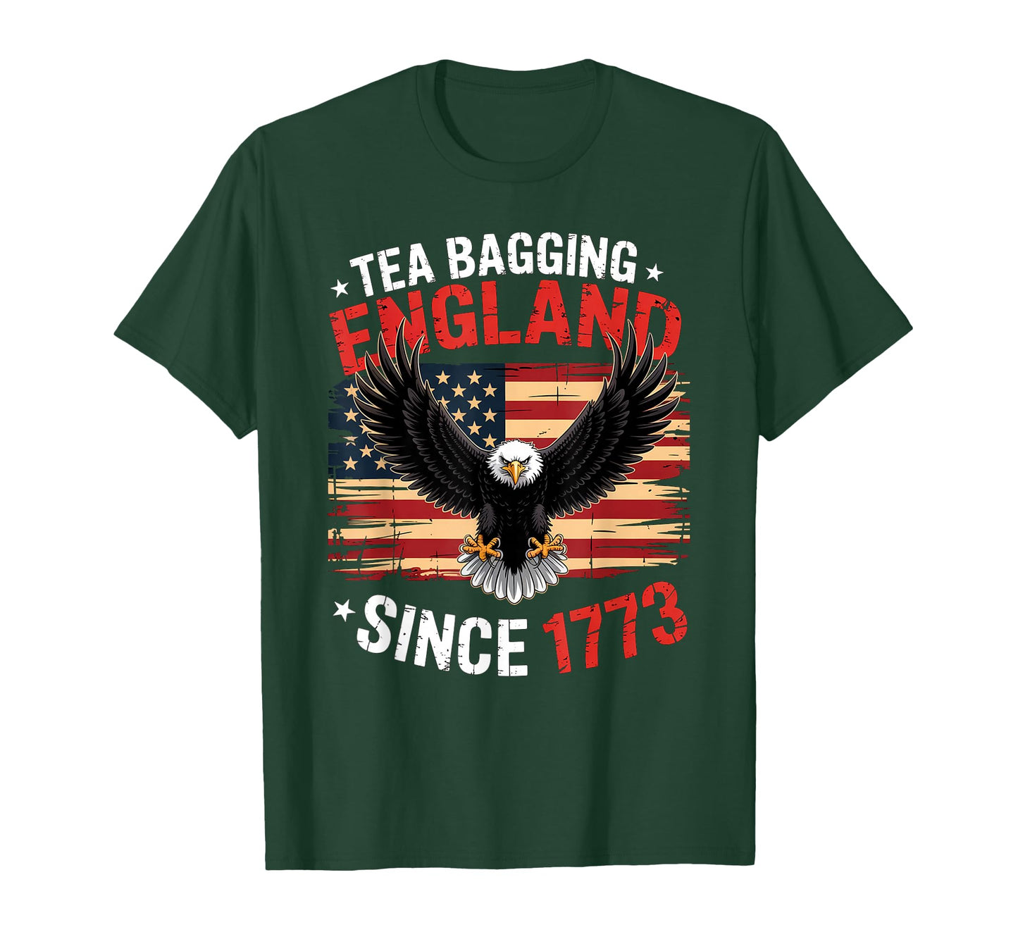 Tea Bagging England Since 1773 4th Of July Vintage Retro T-Shirt
