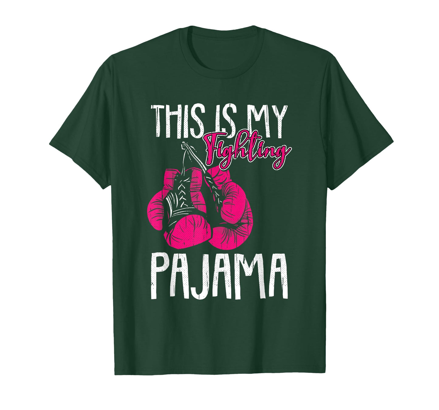 My Fighting Pajama Breast Cancer Awareness Ribbon Warrior T-Shirt