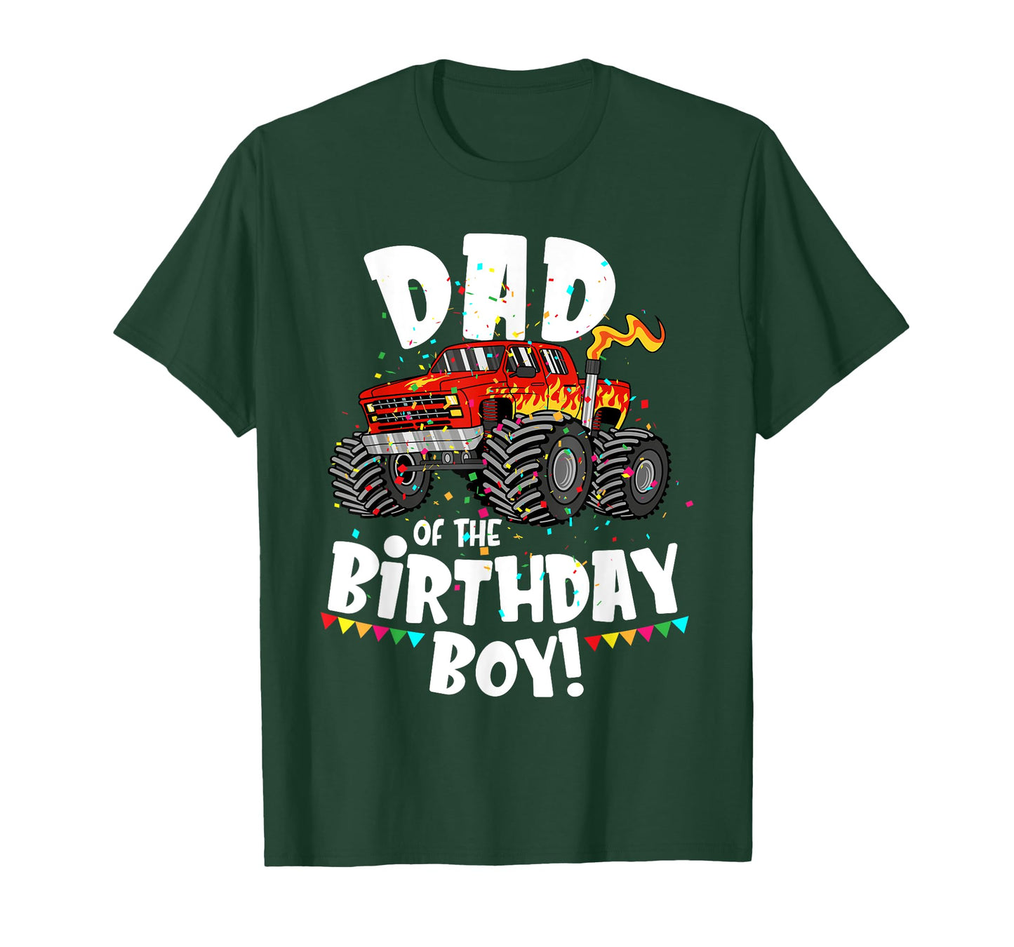 Funny Monster Truck Dad Of The Birthday Boy Gift For Him T-Shirt