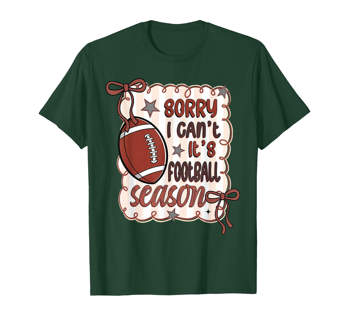 Sorry I Can't It's Football Season Retro Football Game Day T-Shirt