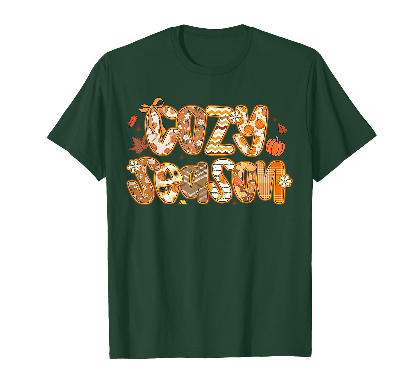 Retro Funny Autumn Pumpkin Fall Vibes Cute Cozy Season T-Shirt