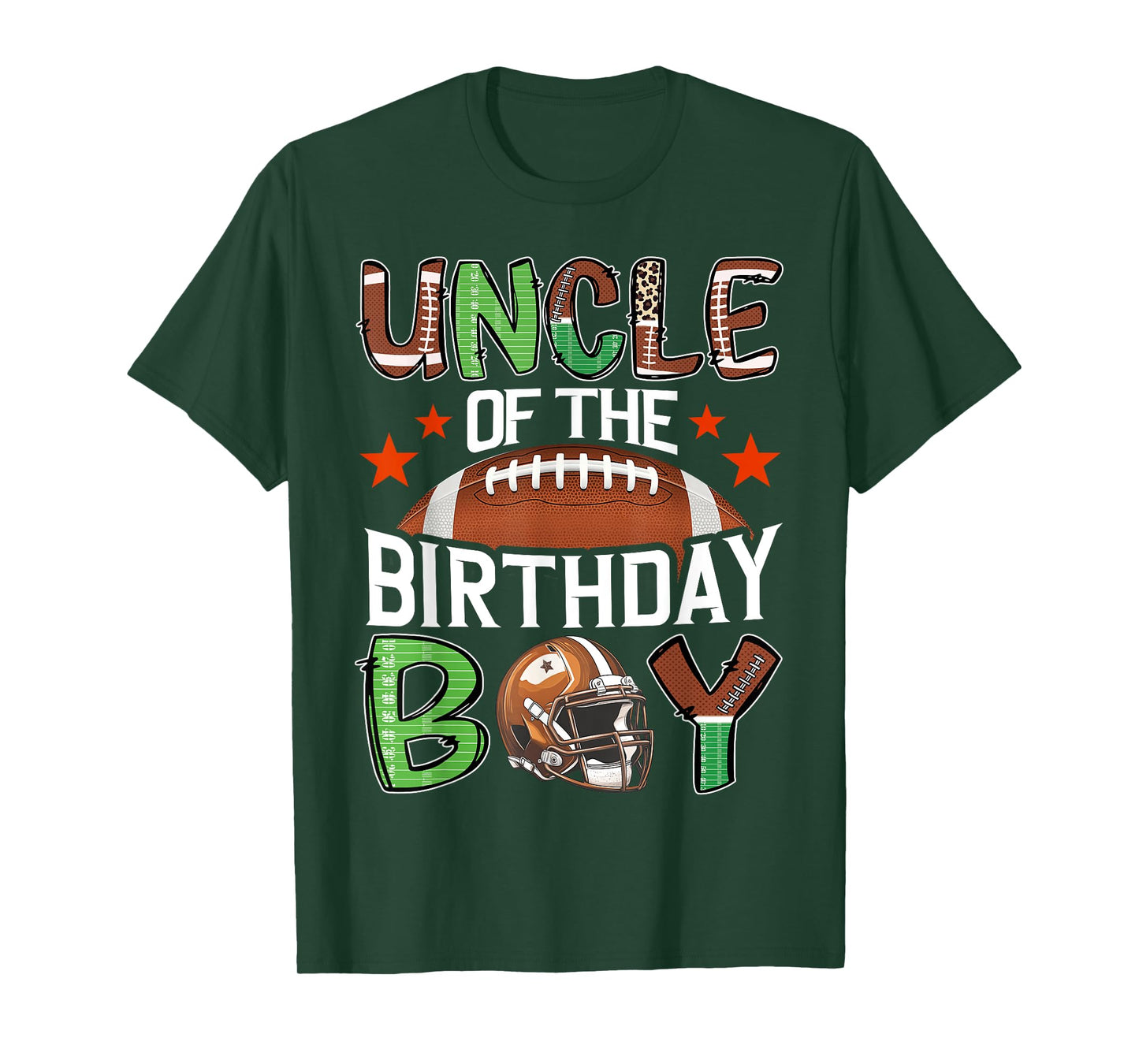 Uncle Of The Birthday Boy Game Day Football T-Shirt