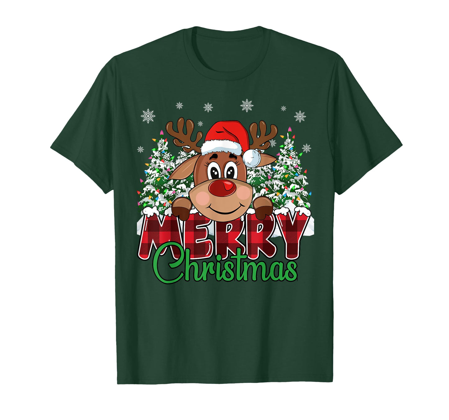 Funny Reindeer Xmas Family Merry Christmas T-Shirt