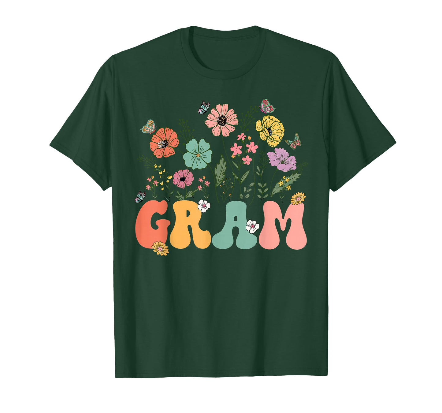 Gram Mothers Day For Grandma Wildflower Floral Women T-Shirt