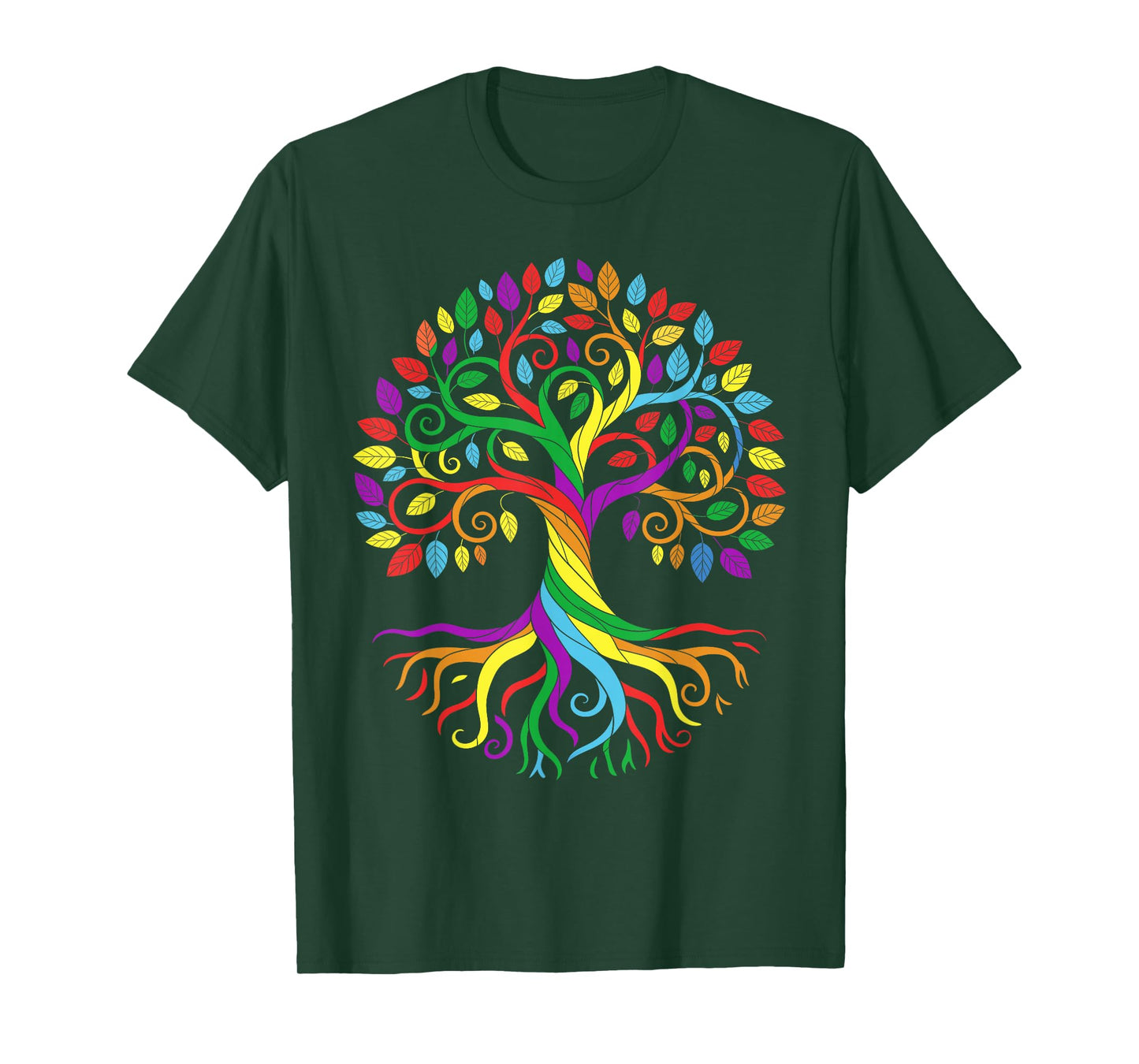 LGBT Tree of Pride Colorful LGBTQ Rainbow Roots and Branches T-Shirt