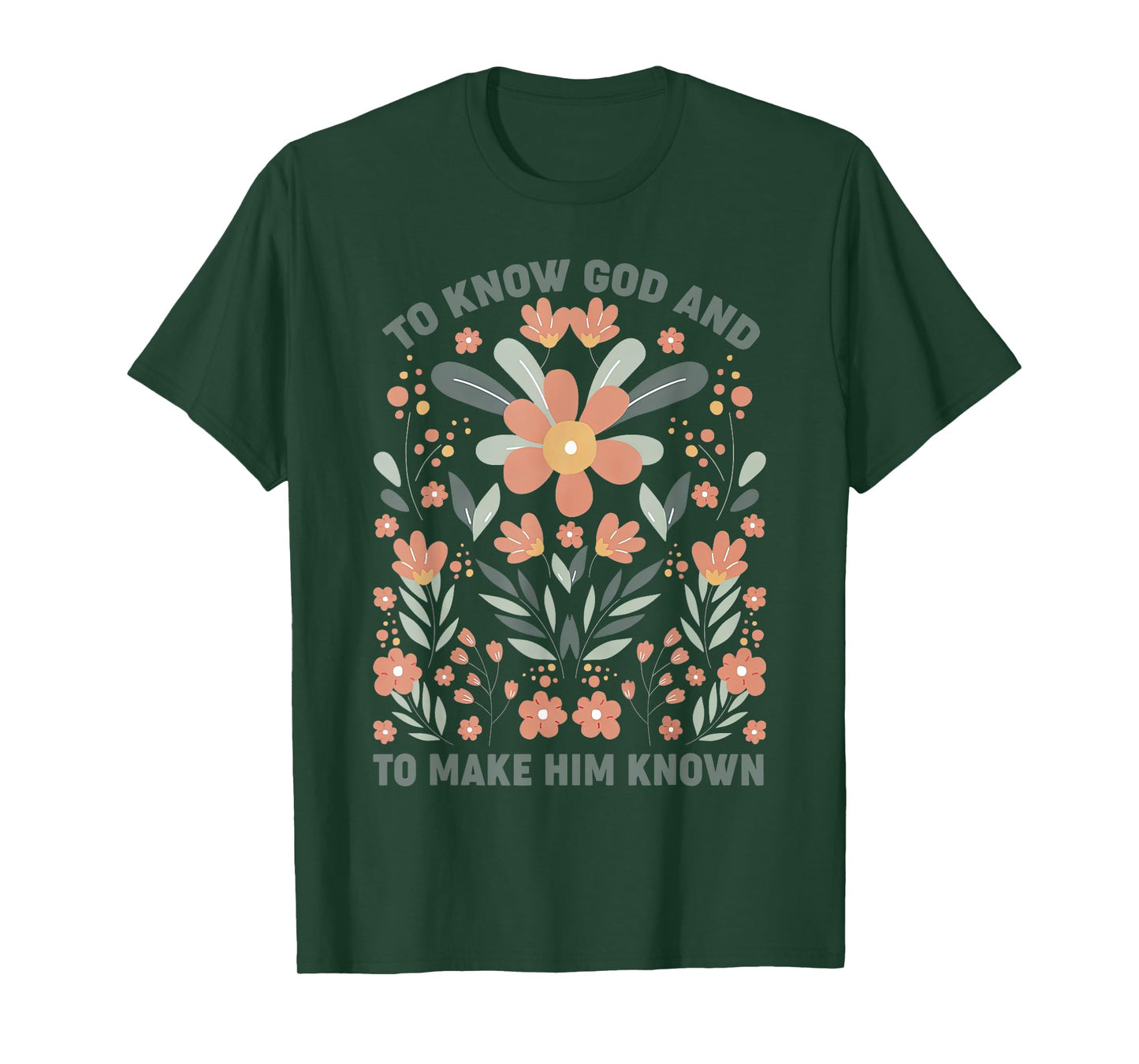 Floral to Know God and to Make Him Known Boho Wildflowers T-Shirt