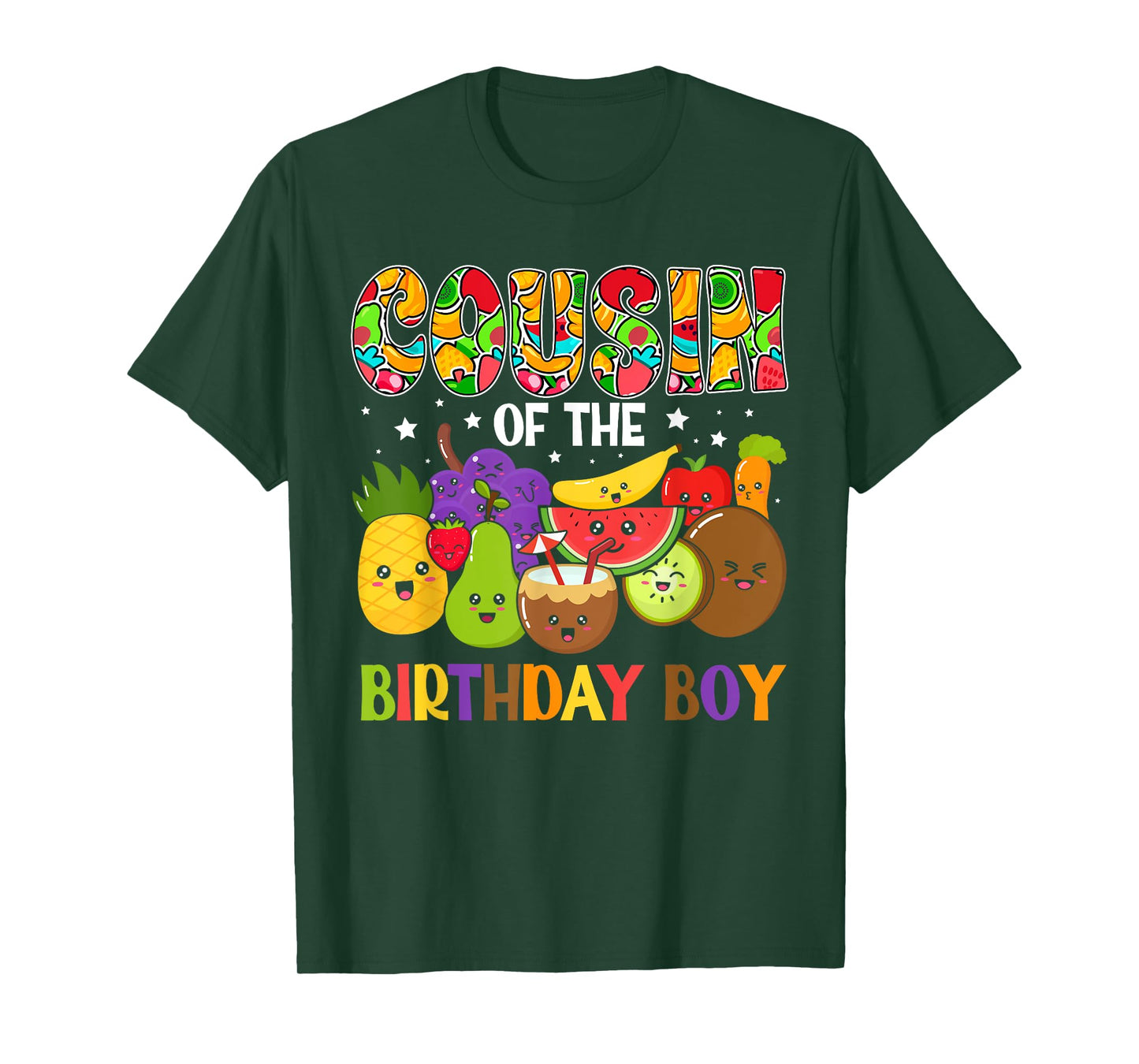 Cousin of The Birthday Boy Family Fruit Birthday T-Shirt