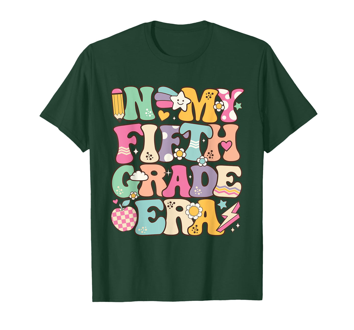 In My Fifth Grade Era Girl Back To School 5th Grade Teacher T-Shirt