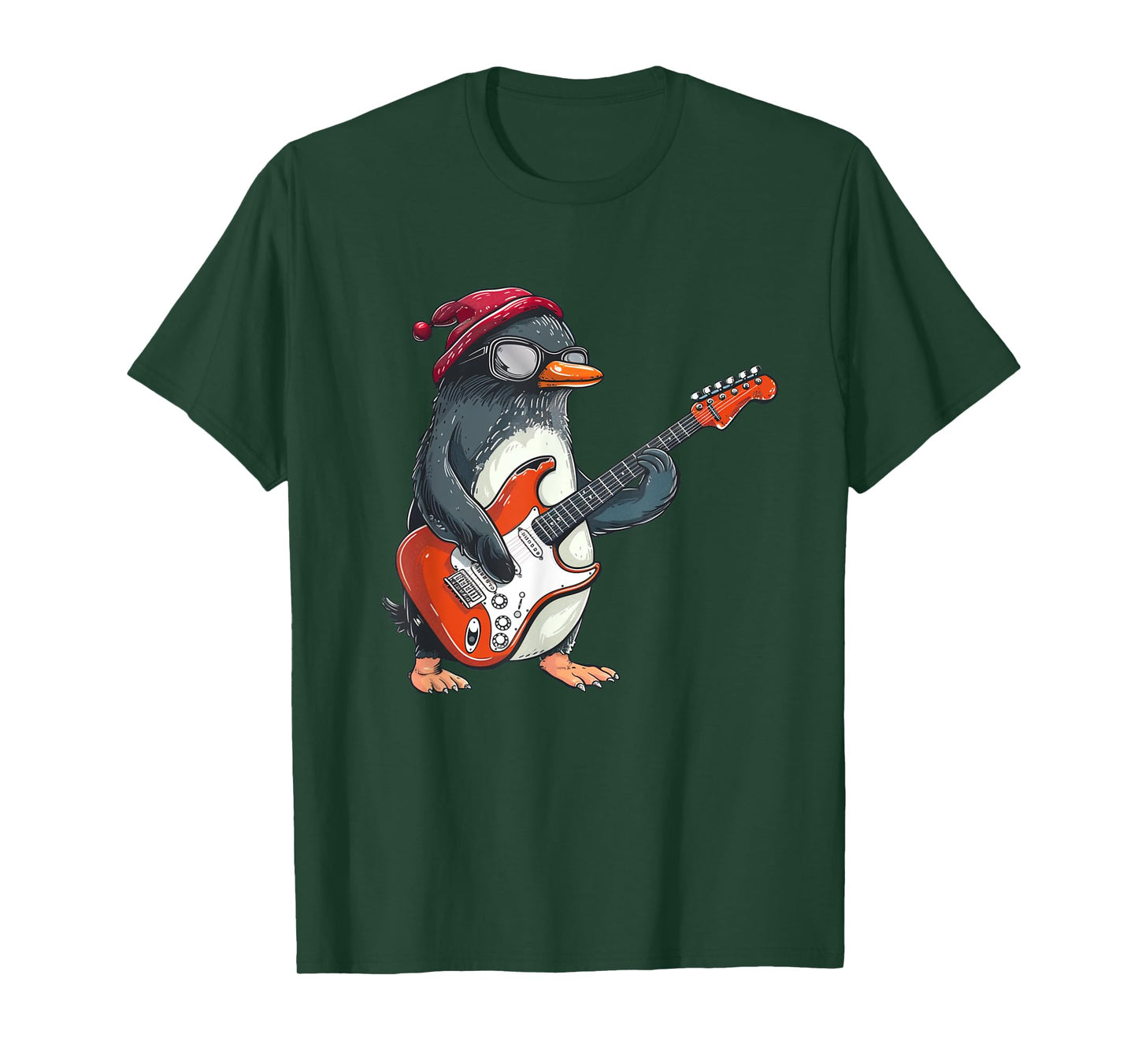 Awesome Guitar Penguin Costume for Boys and Girls T-Shirt