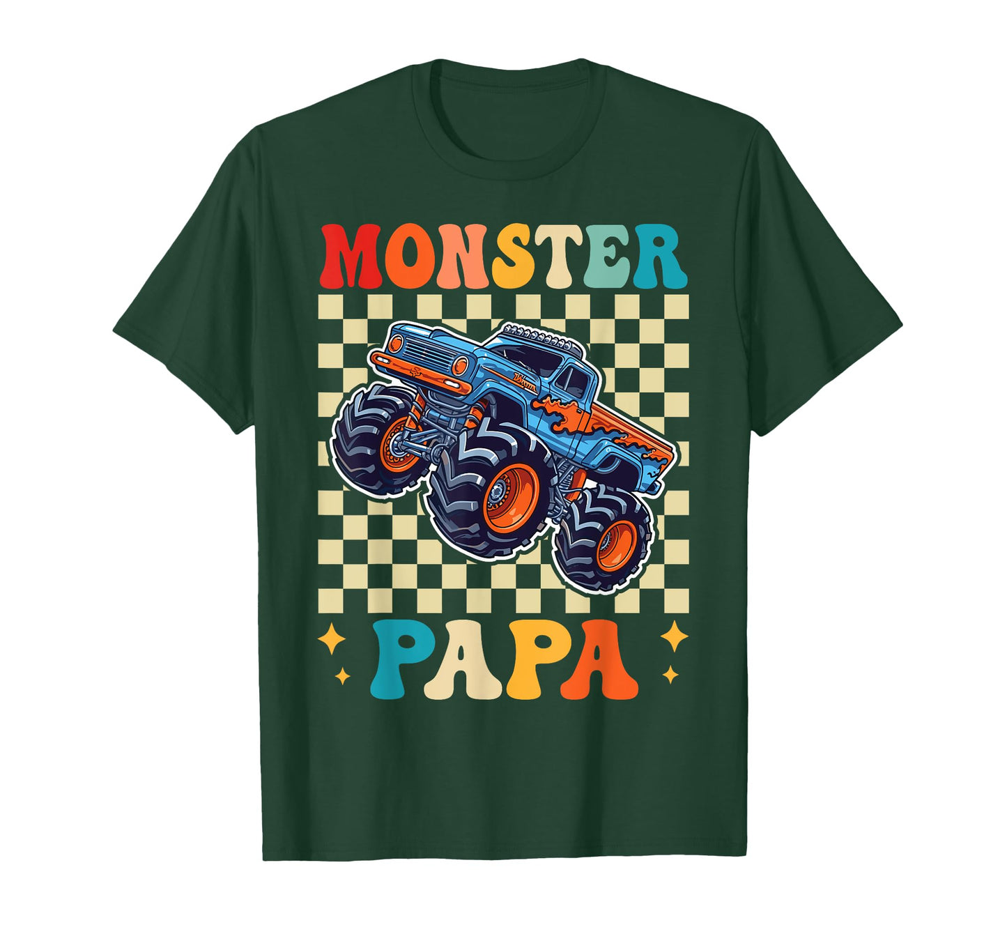 Monster Truck Papa Family Matching Monster Truck Lovers T-Shirt